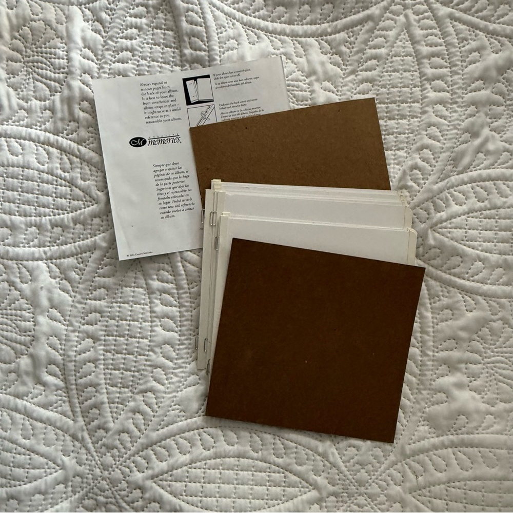 Creative Memories 7 x 7 Brown White Photo Album Scrapbook Pages